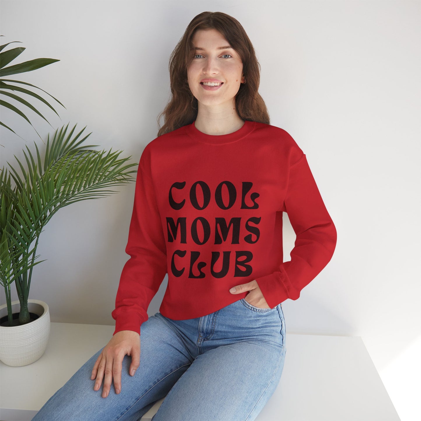 “Cool Moms Club” - Floral Crewneck Sweatshirt