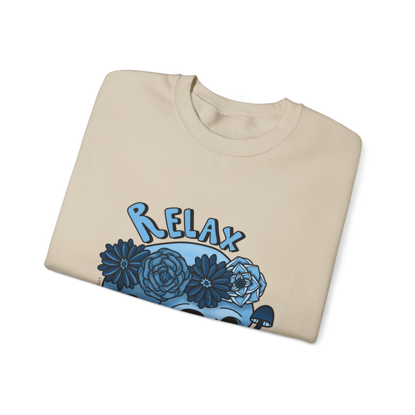 “Relax” Skull Floral Sweatshirt