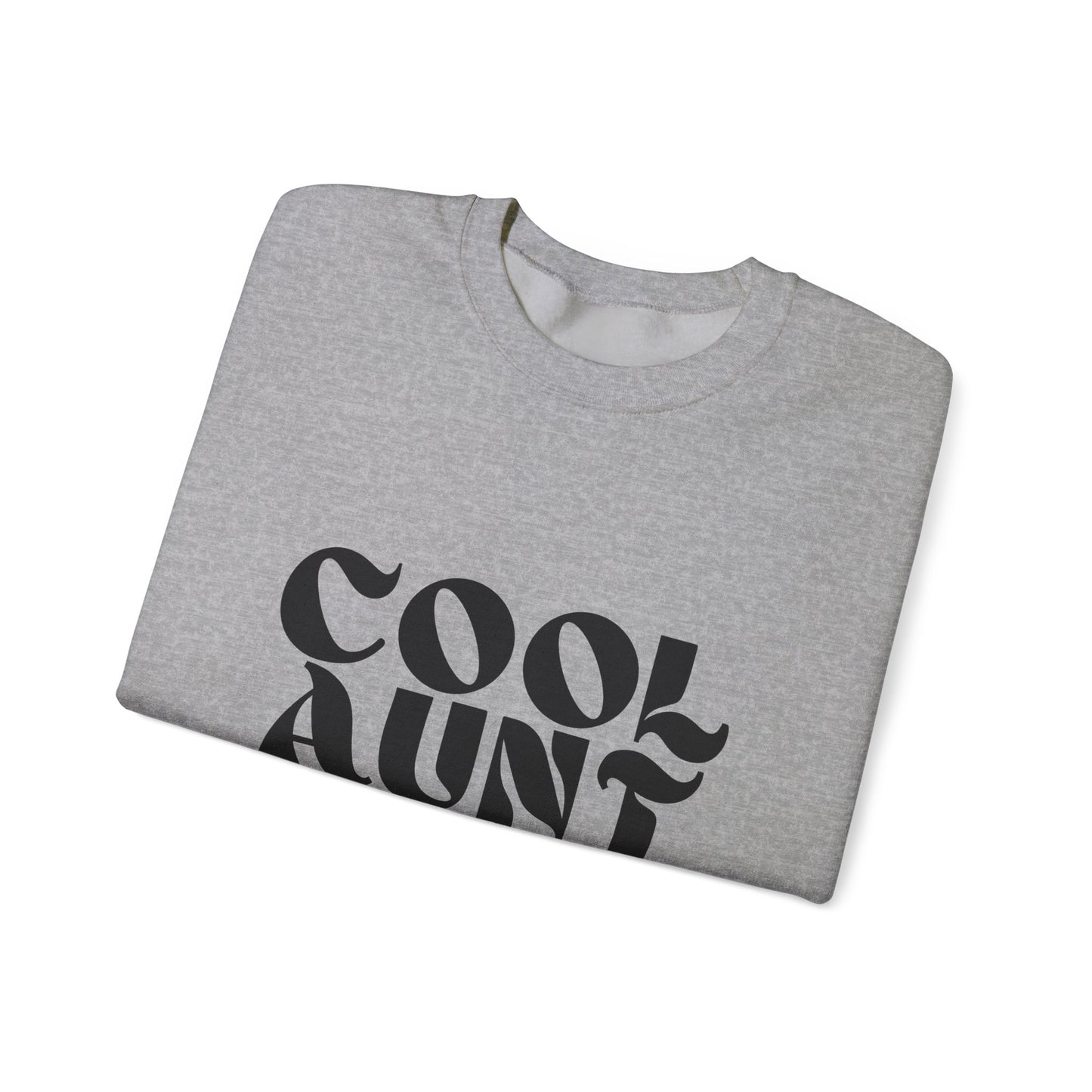 “Cool Aunt Club” Sweatshirt - Floral Graphic Crewneck for Stylish Aunts