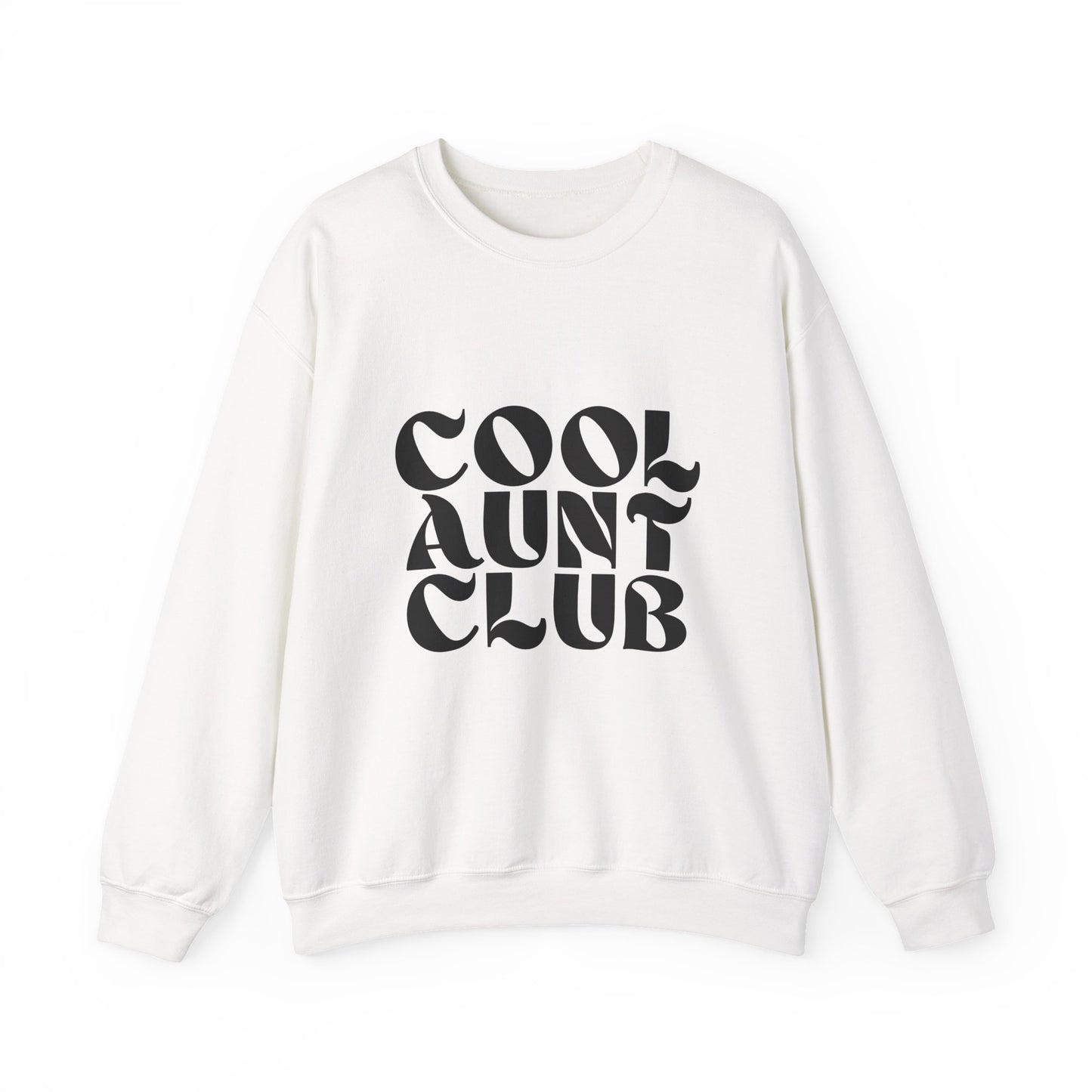 “Cool Aunt Club” Sweatshirt - Floral Graphic Crewneck for Stylish Aunts