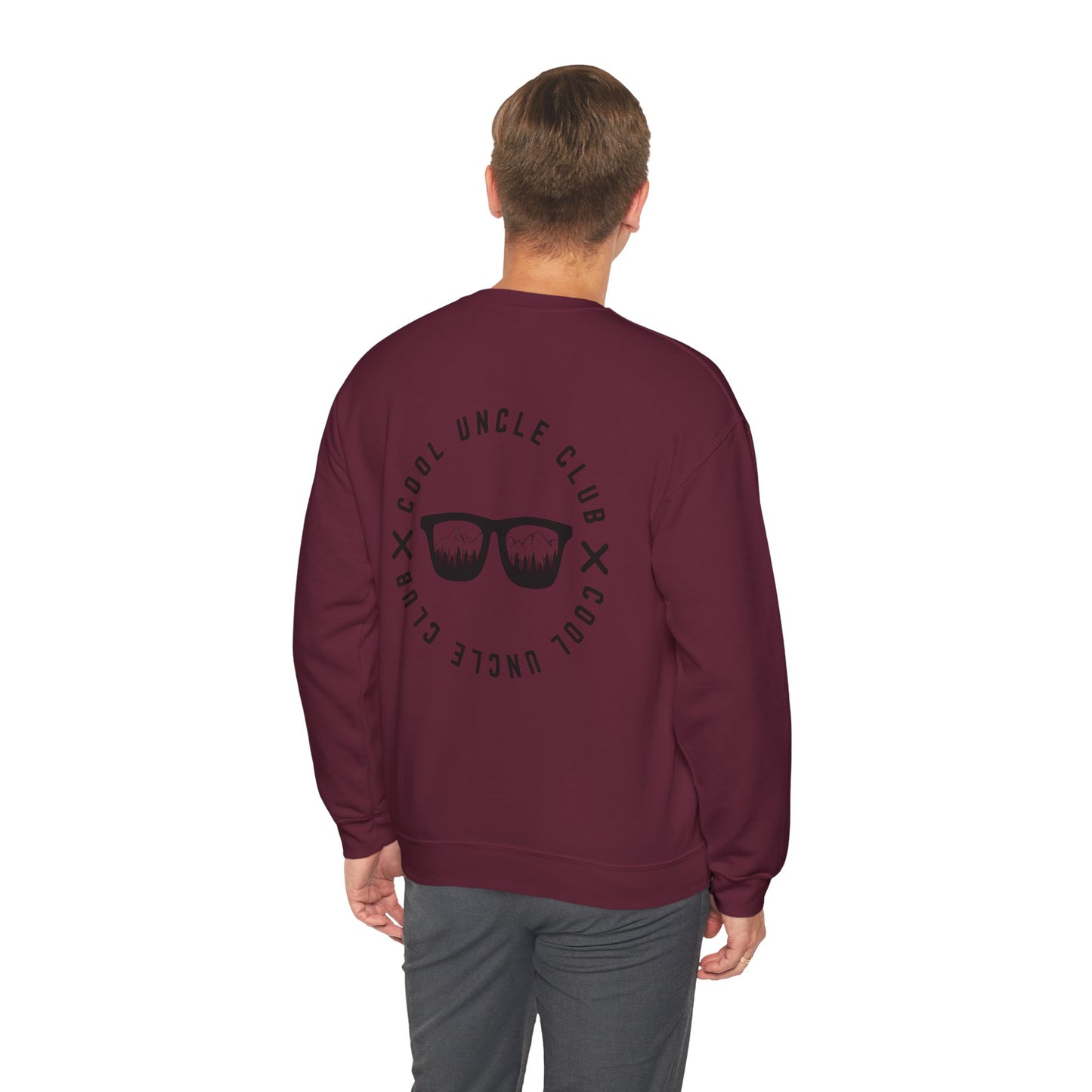 “Cool Uncle Club” Sweatshirt - Mountain Graphic Crewneck for Cool Uncles