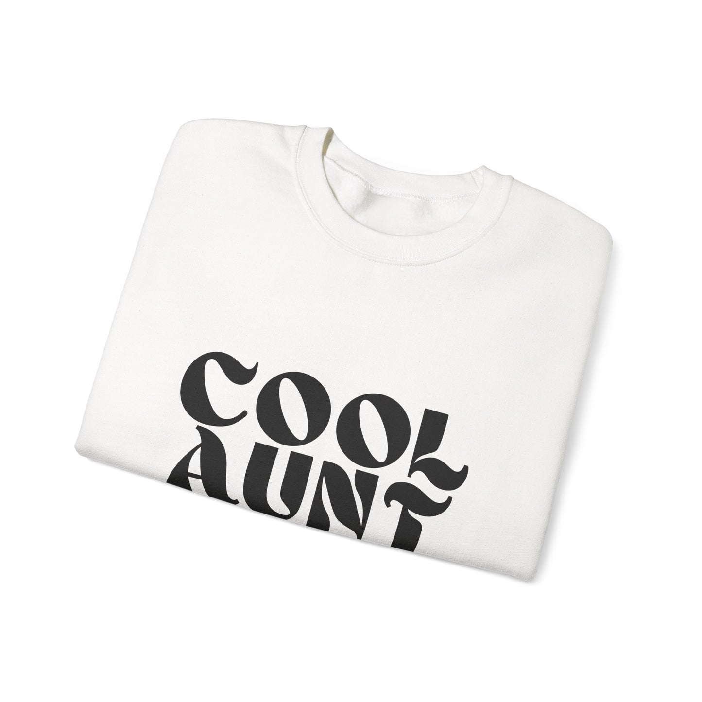 “Cool Aunt Club” Sweatshirt - Floral Graphic Crewneck for Stylish Aunts