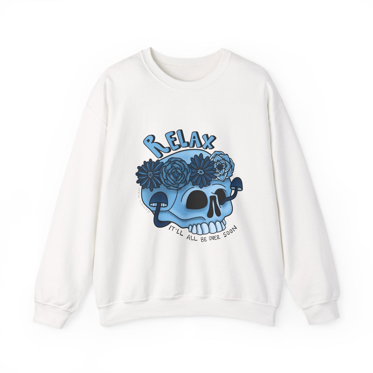 “Relax” Skull Floral Sweatshirt