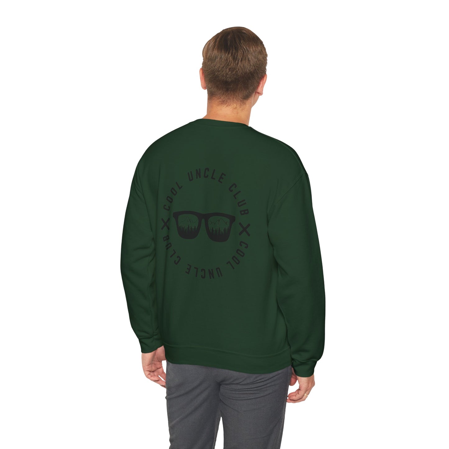 “Cool Uncle Club” Sweatshirt - Mountain Graphic Crewneck for Cool Uncles