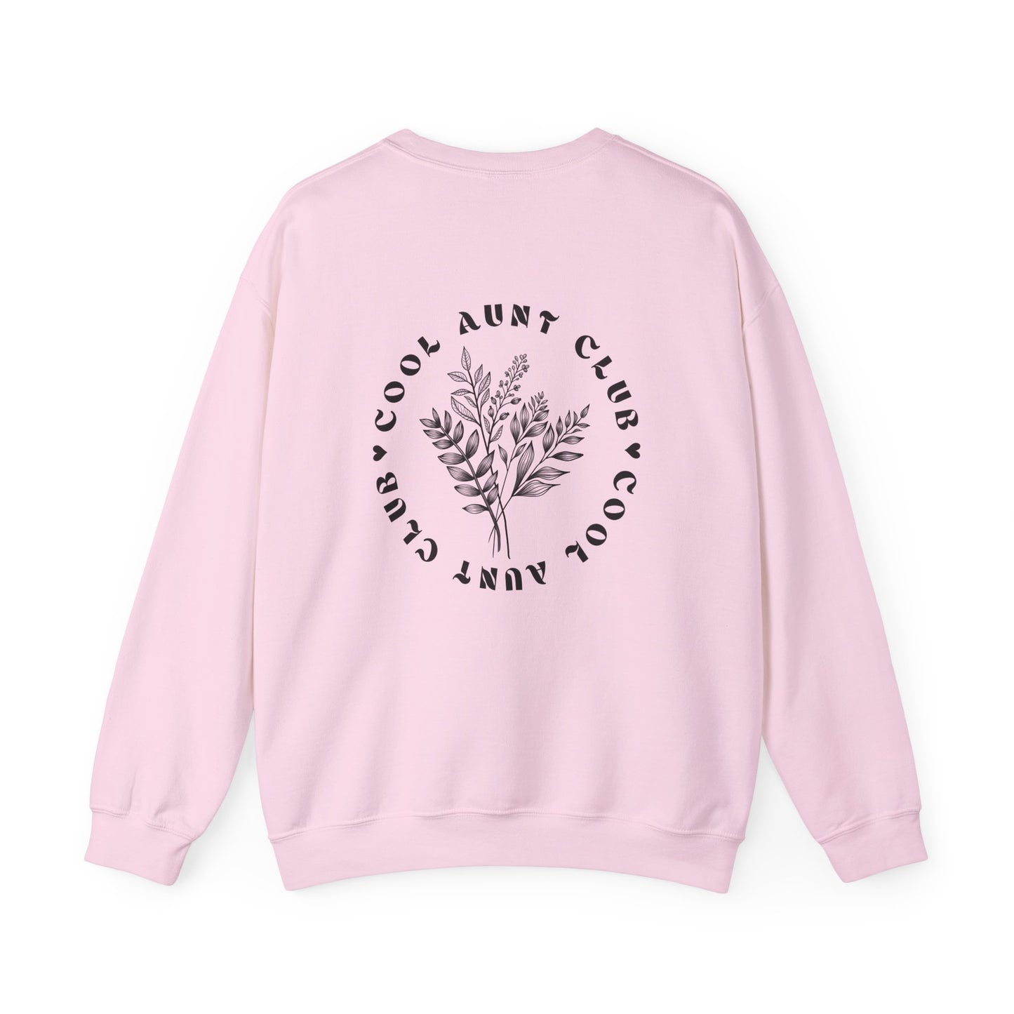 “Cool Aunt Club” Sweatshirt - Floral Graphic Crewneck for Stylish Aunts