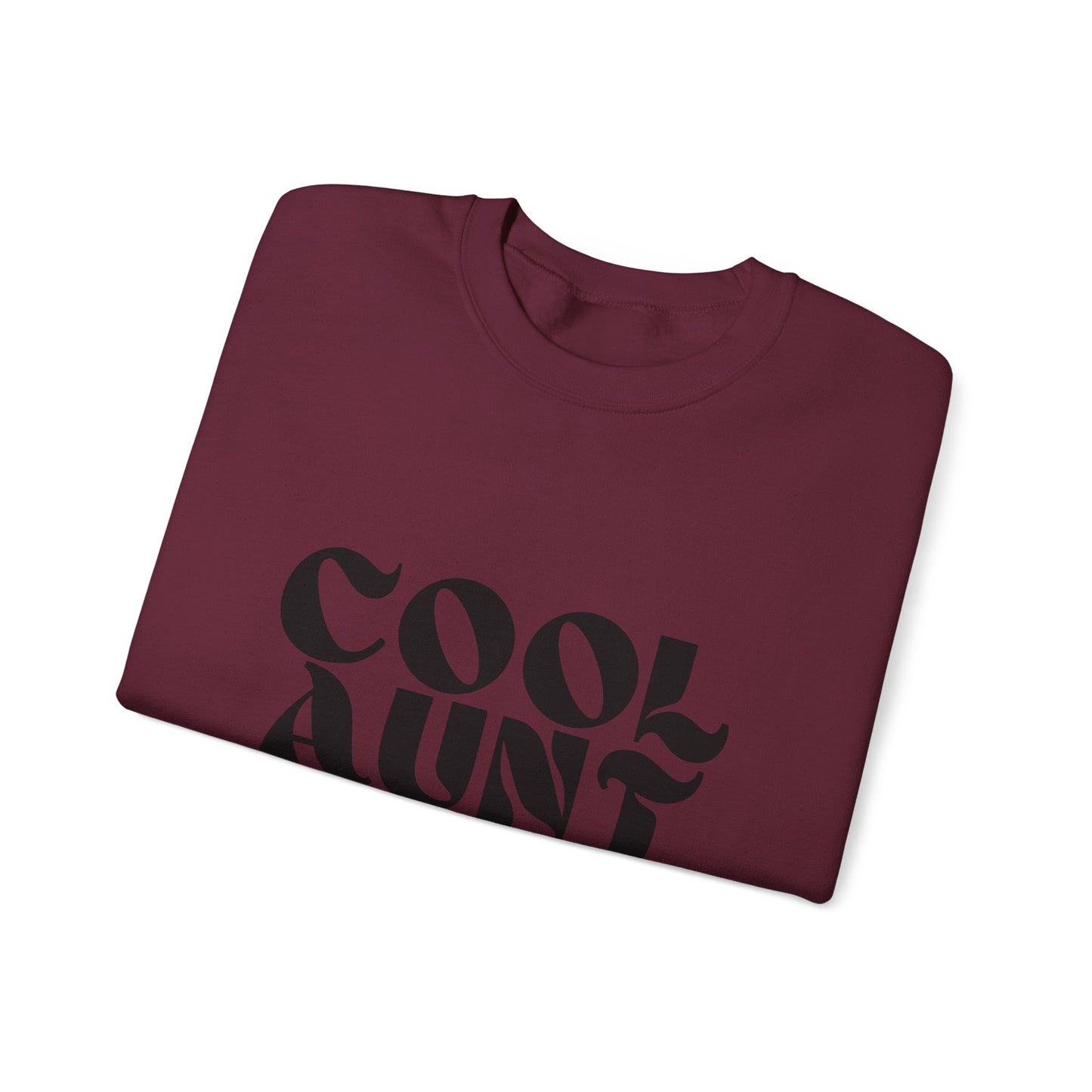 “Cool Aunt Club” Sweatshirt - Floral Graphic Crewneck for Stylish Aunts