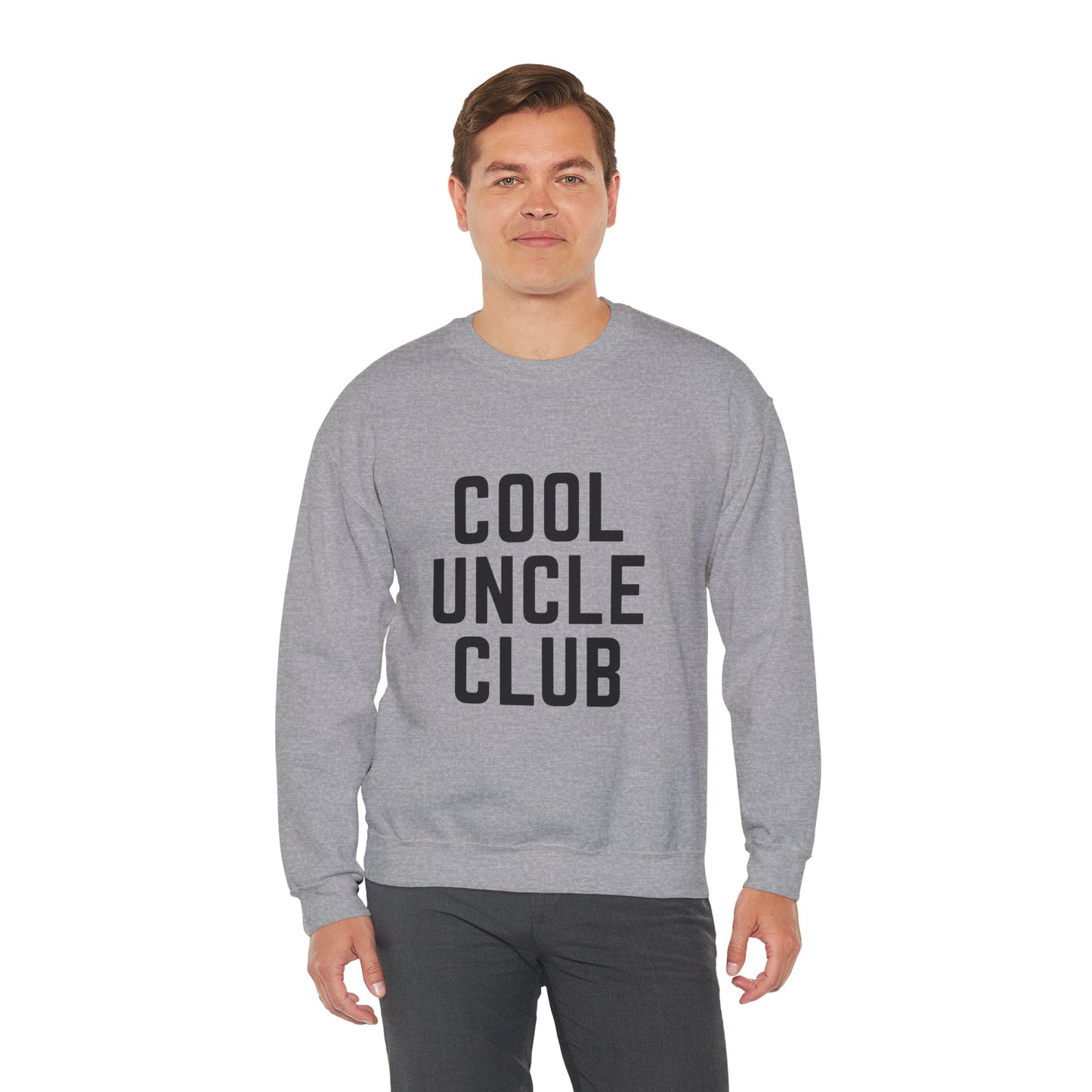 “Cool Uncle Club” Sweatshirt - Mountain Graphic Crewneck for Cool Uncles