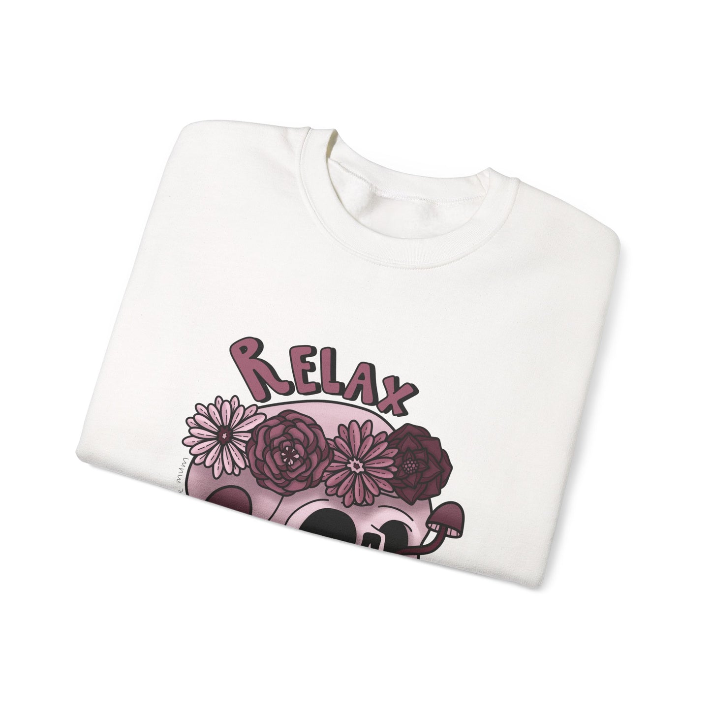 “Relax” Skull Floral Sweatshirt