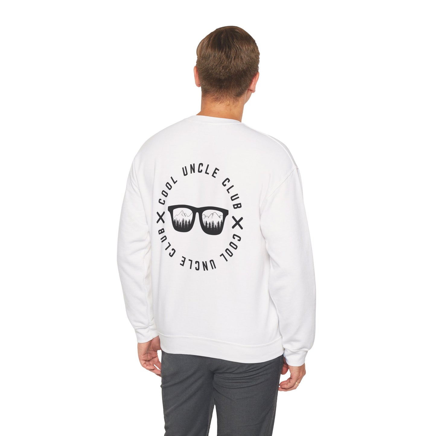 “Cool Uncle Club” Sweatshirt - Mountain Graphic Crewneck for Cool Uncles