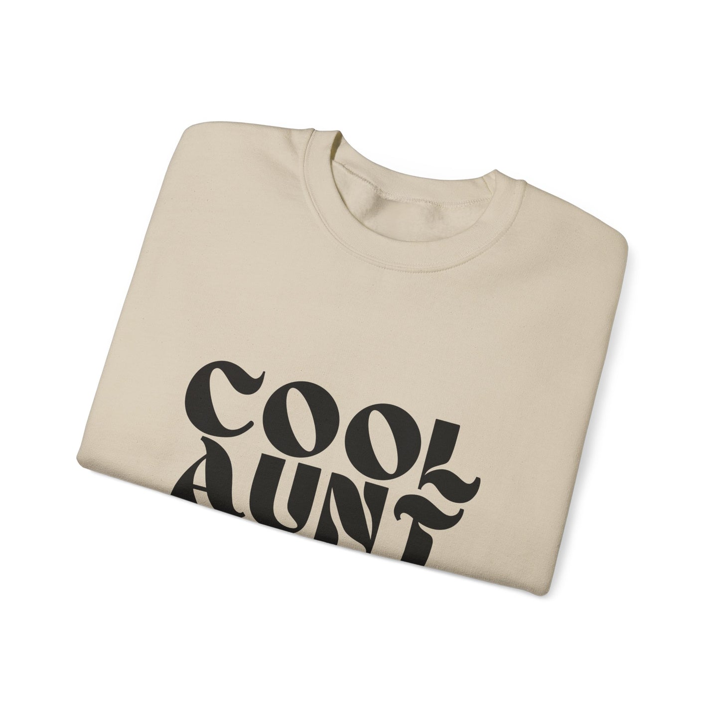 “Cool Aunt Club” Sweatshirt - Floral Graphic Crewneck for Stylish Aunts