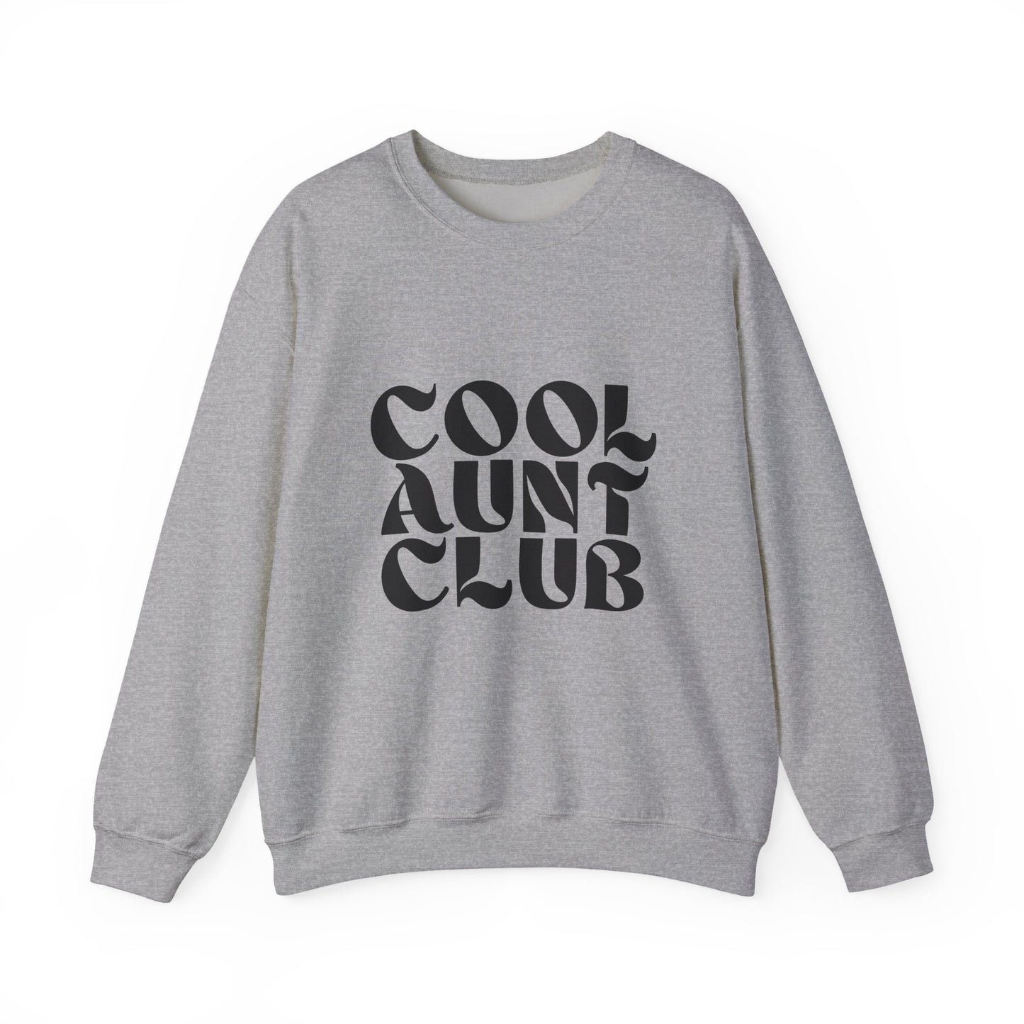“Cool Aunt Club” Sweatshirt - Floral Graphic Crewneck for Stylish Aunts