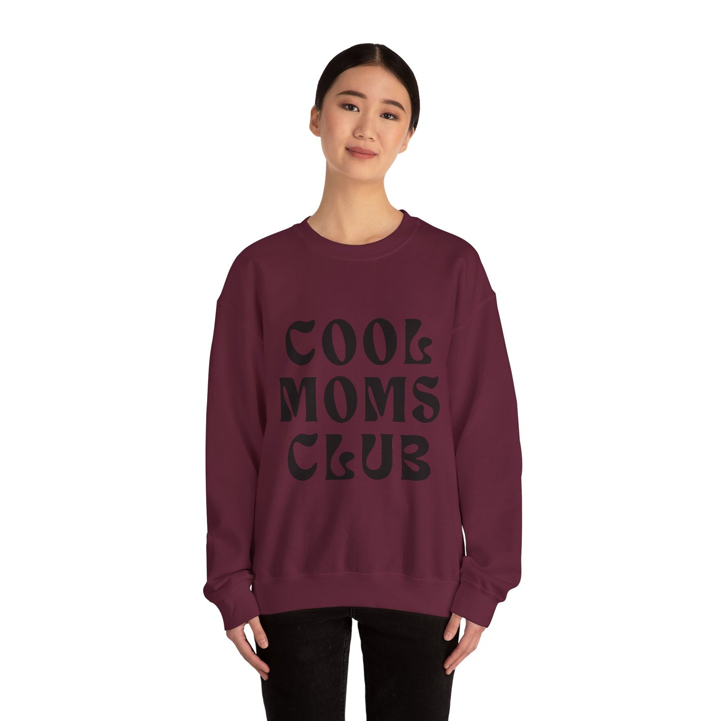 “Cool Moms Club” - Floral Crewneck Sweatshirt