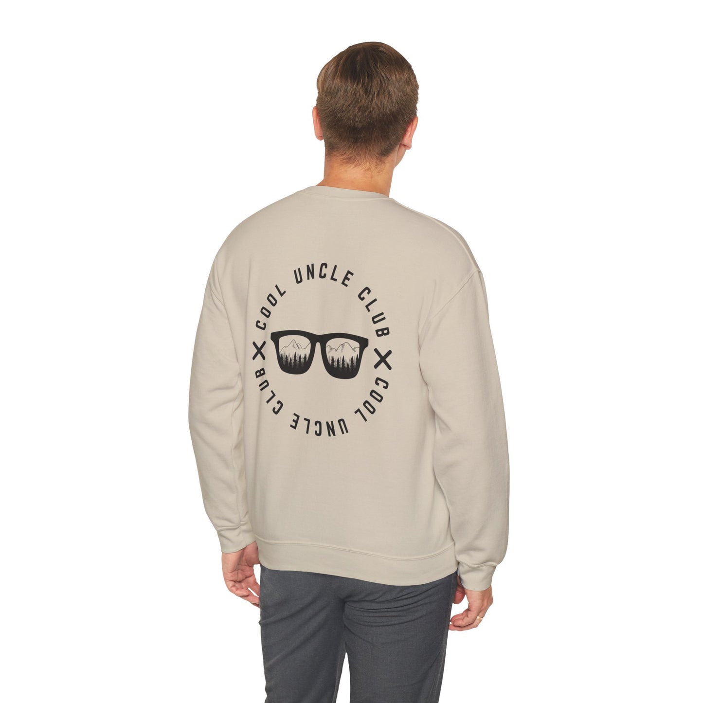 “Cool Uncle Club” Sweatshirt - Mountain Graphic Crewneck for Cool Uncles