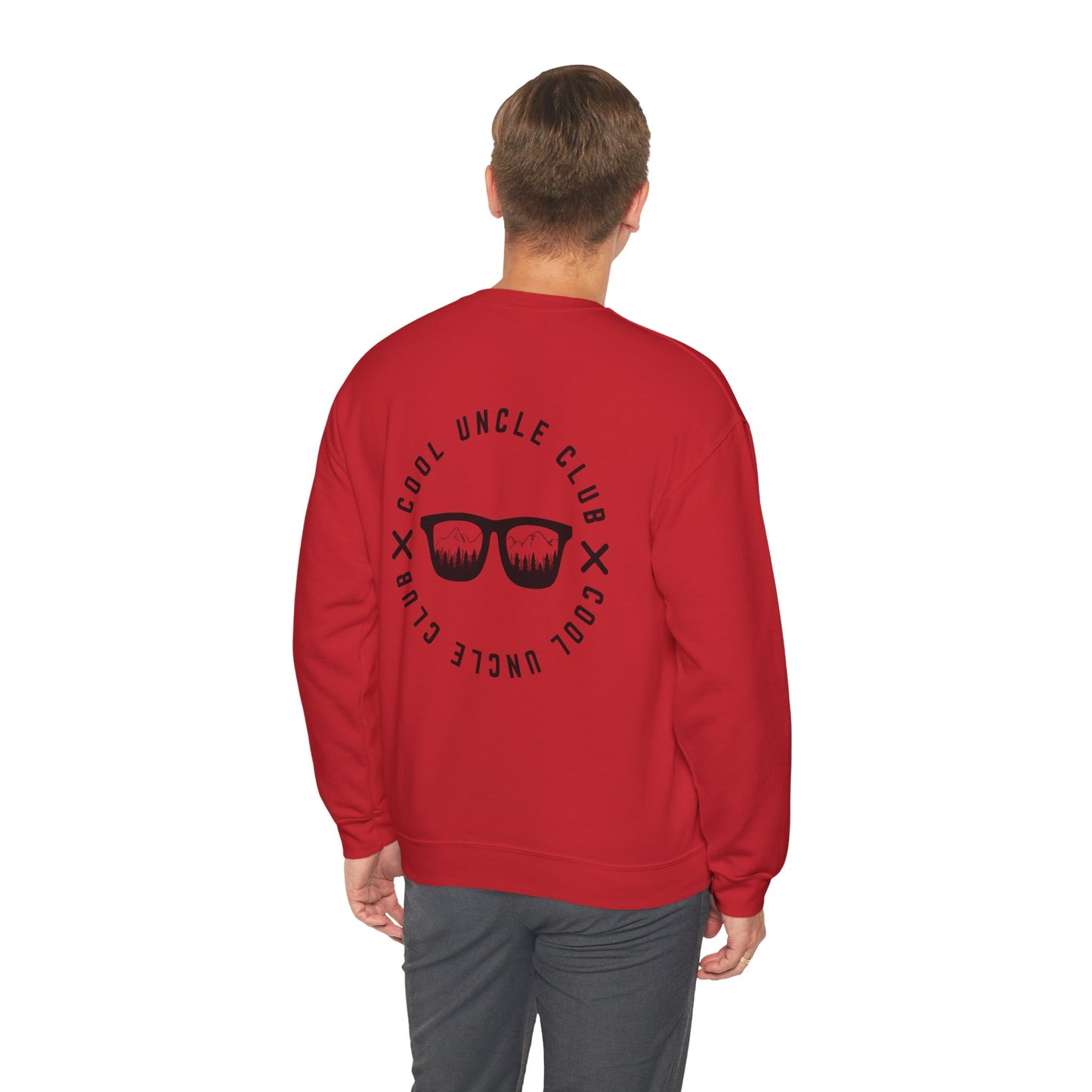 “Cool Uncle Club” Sweatshirt - Mountain Graphic Crewneck for Cool Uncles