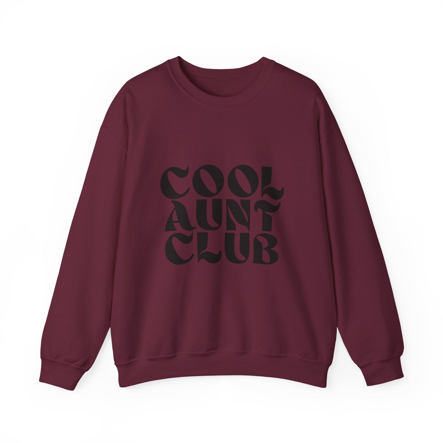 “Cool Aunt Club” Sweatshirt - Floral Graphic Crewneck for Stylish Aunts