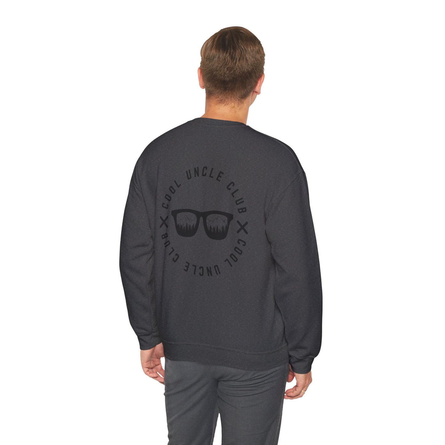 “Cool Uncle Club” Sweatshirt - Mountain Graphic Crewneck for Cool Uncles