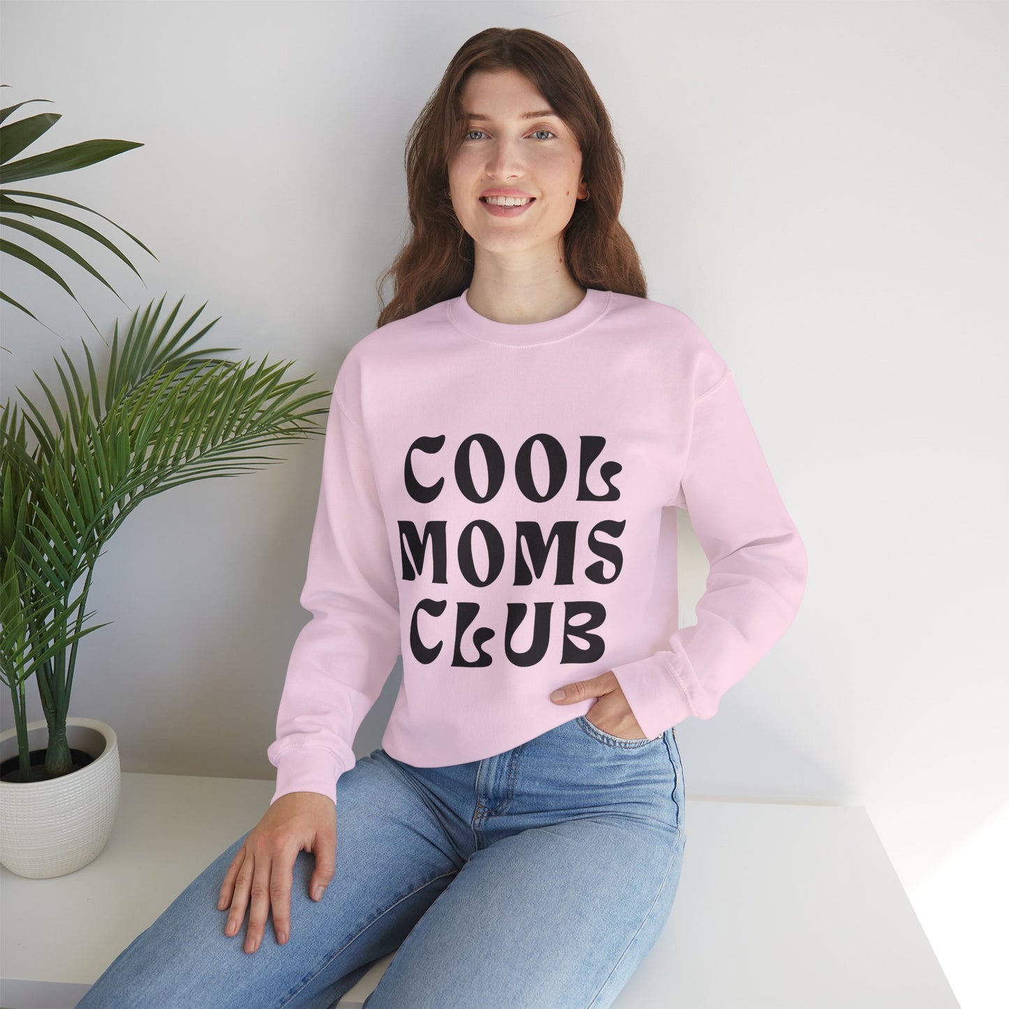 “Cool Moms Club” - Floral Crewneck Sweatshirt