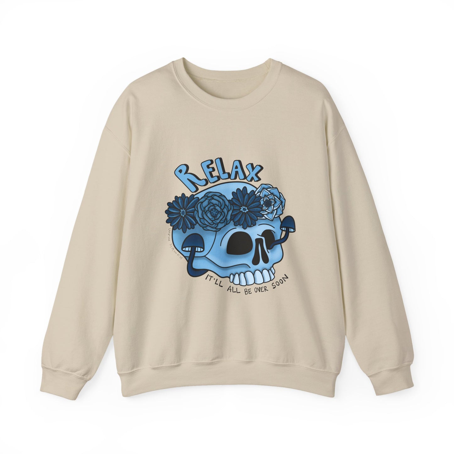 “Relax” Skull Floral Sweatshirt
