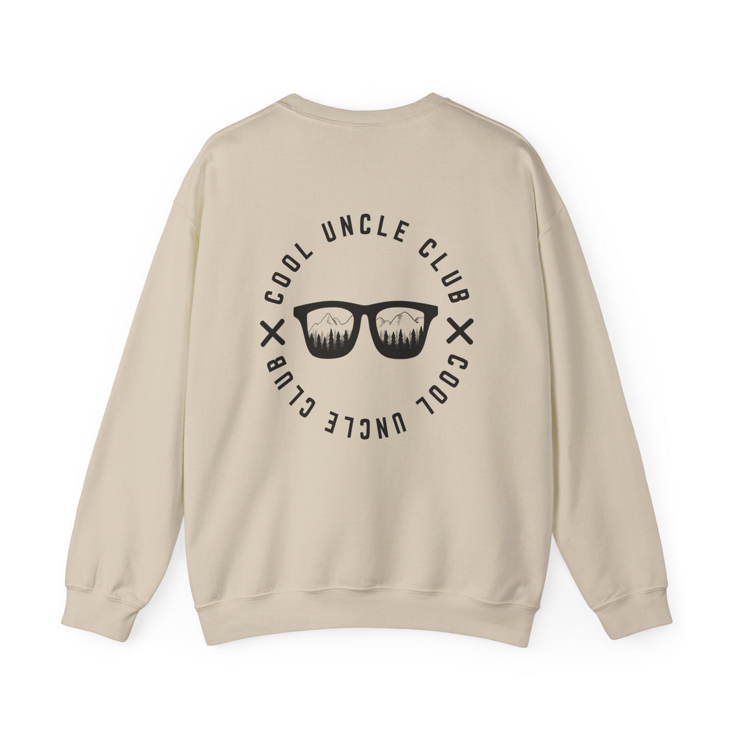 “Cool Uncle Club” Sweatshirt - Mountain Graphic Crewneck for Cool Uncles