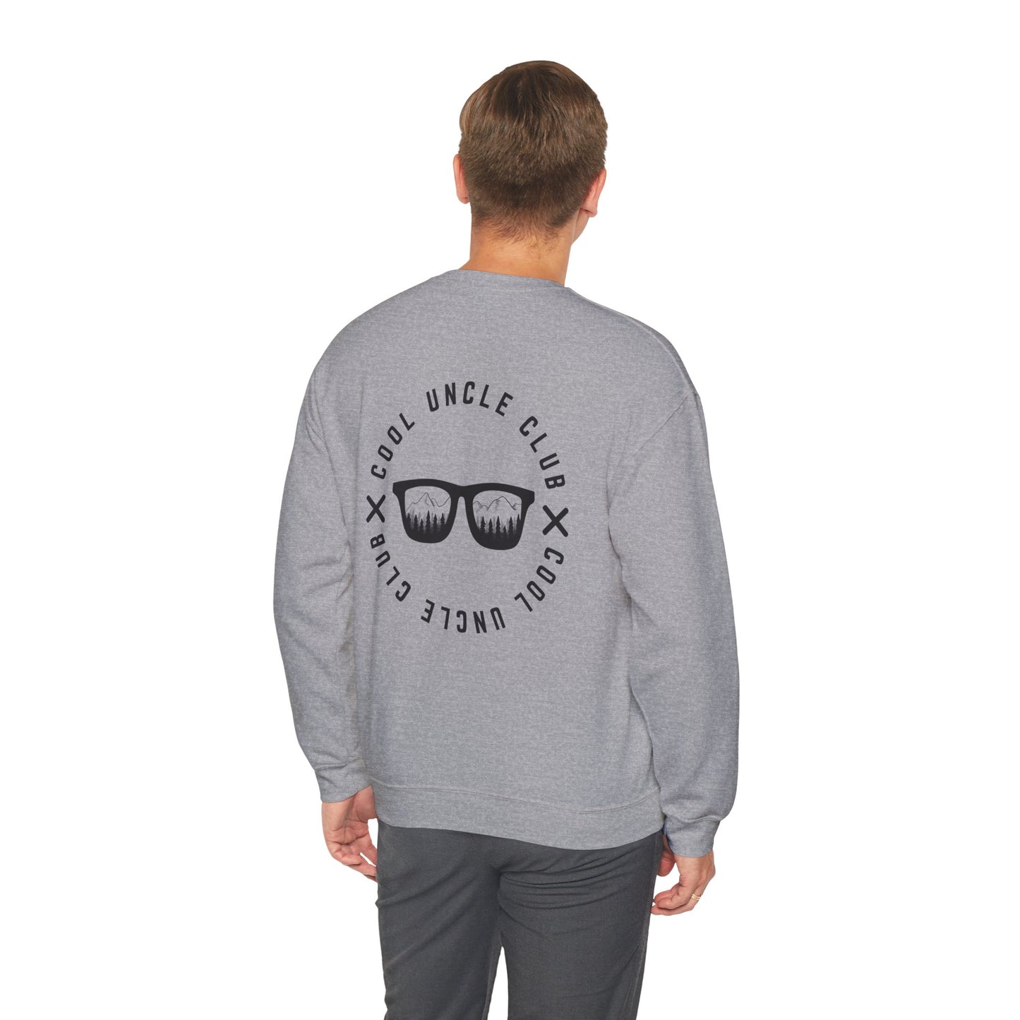 “Cool Uncle Club” Sweatshirt - Mountain Graphic Crewneck for Cool Uncles