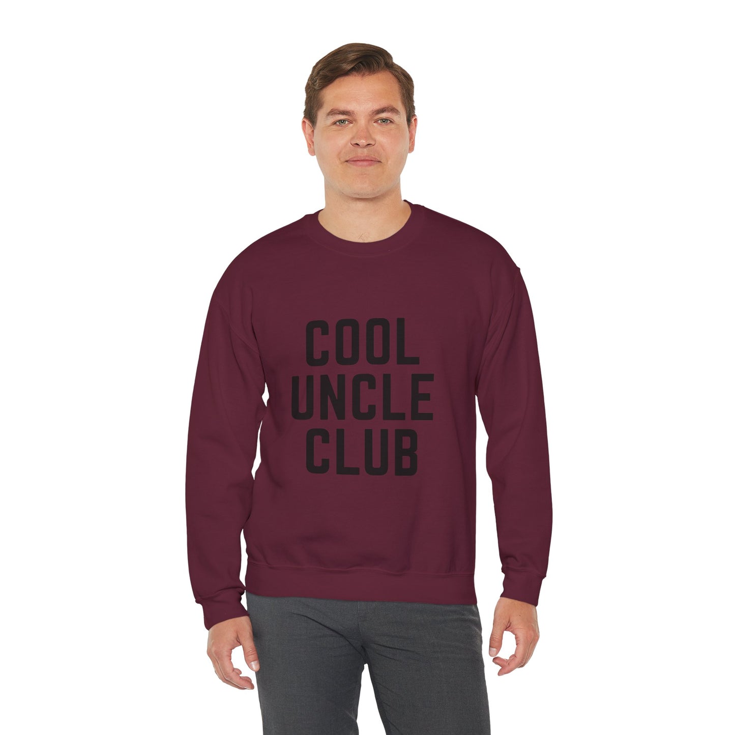 “Cool Uncle Club” Sweatshirt - Mountain Graphic Crewneck for Cool Uncles