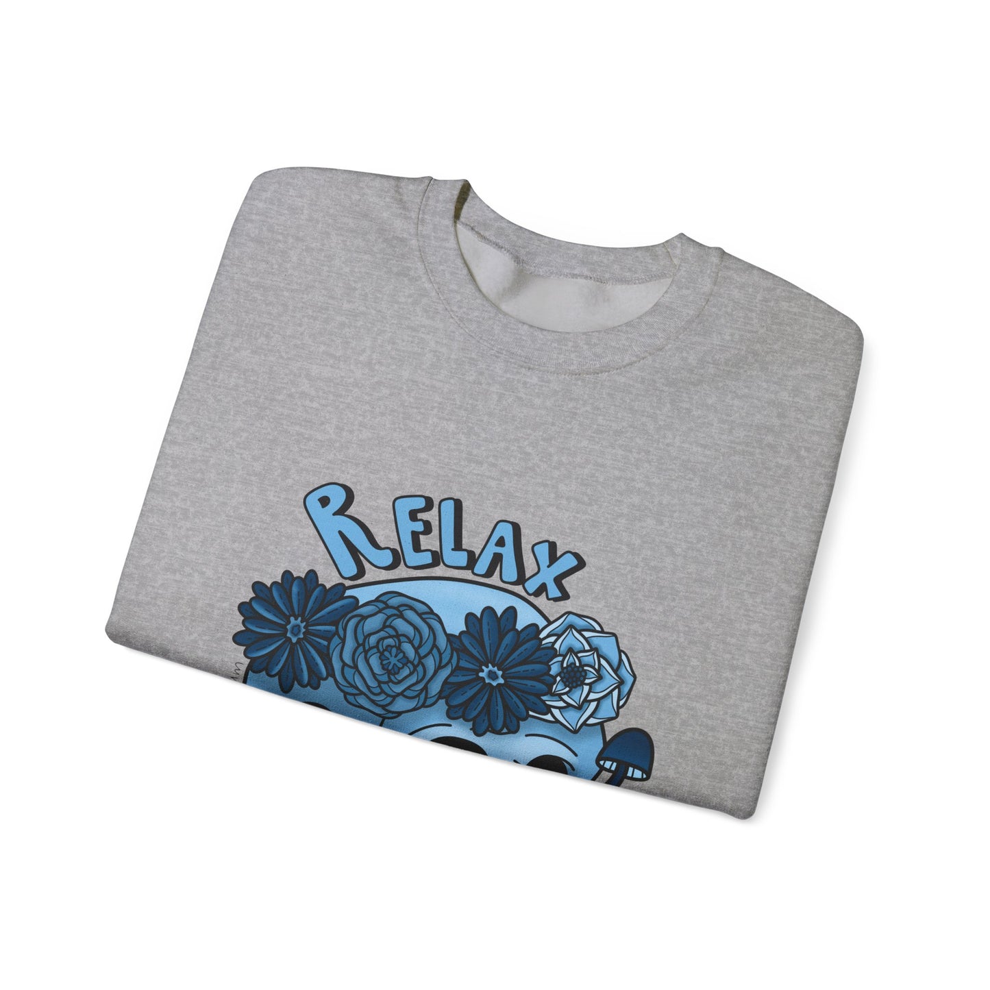 “Relax” Skull Floral Sweatshirt