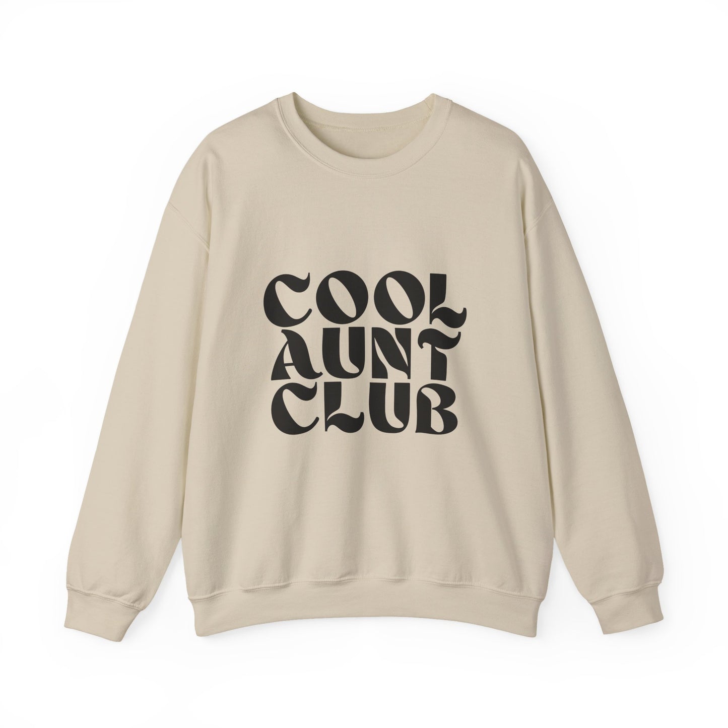 “Cool Aunt Club” Sweatshirt - Floral Graphic Crewneck for Stylish Aunts